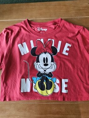 Womens Disney Minnie Mouse Red Crop Top Size Large 11/13